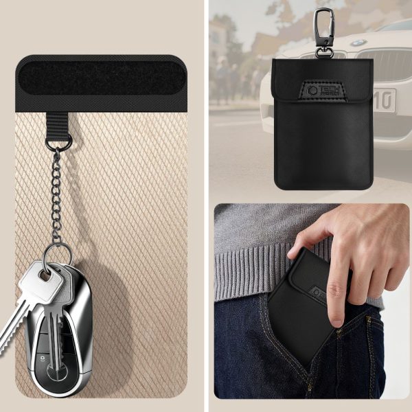 TECH-PROTECT KLR400 POUCH KEYLESS RFID SIGNAL BLOCKER CASE BLACK/BLACK - Image 8