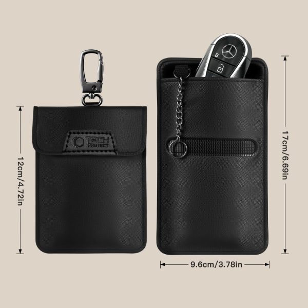 TECH-PROTECT KLR400 POUCH KEYLESS RFID SIGNAL BLOCKER CASE BLACK/BLACK - Image 10