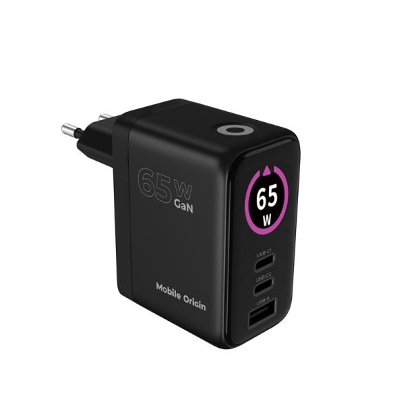 Mobile Origin 65W GaN Display Charger PW20 - 2x USB-C + USB-A (MO-65WDCH-PW20) - Image 11