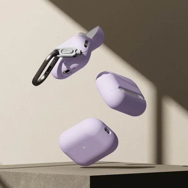 Θήκη Apple AirPods Pro 3 Ringke Silicone Light Purple - Image 4
