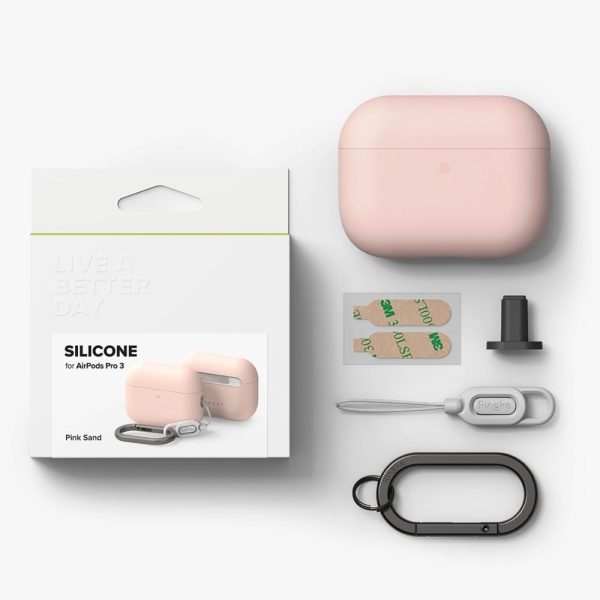 RINGKE SILICONE APPLE AIRPODS PRO 3 PINK SAND - Image 6