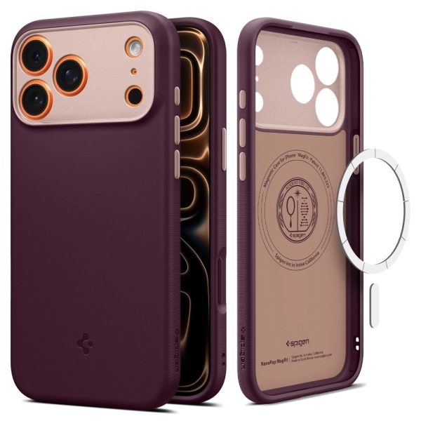SPIGEN NANO POP MAG MAGSAFE IPHONE 17 PRO BURGUNDY BEAN