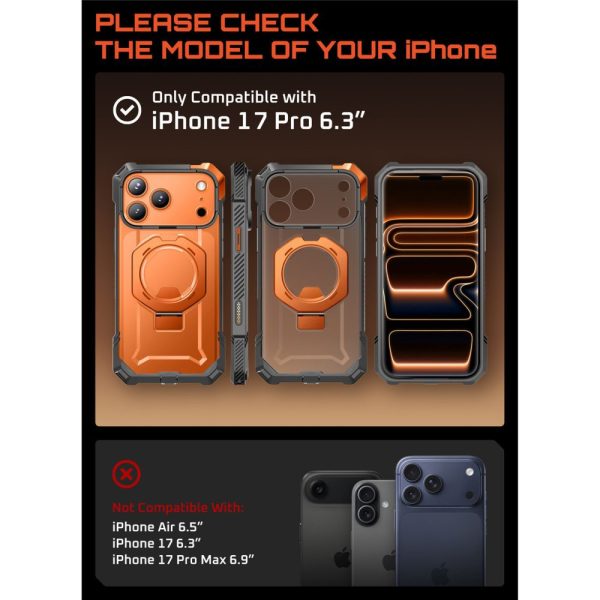 SUPCASE UB GRIP MAG MAGSAFE IPHONE 17 PRO CLEAR/CORAL - Image 3