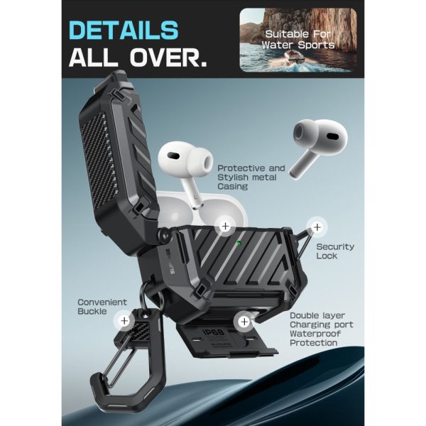 SUPCASE UNICORN BEETLE PRO MAGSAFE IP68 APPLE AIRPODS PRO 3 BLACK - Image 6