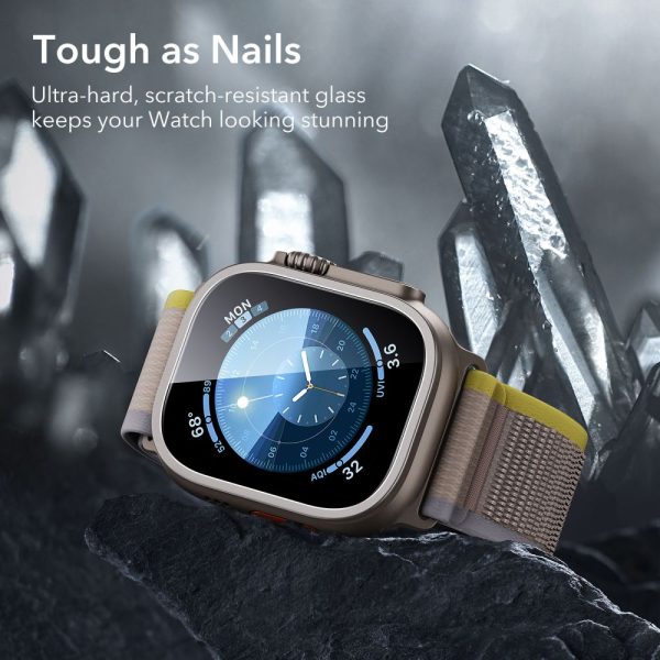ESR ARMORITE TEMPERED GLASS 2-PACK APPLE WATCH ULTRA 1/2/3 49MM TITANIUM - Image 11