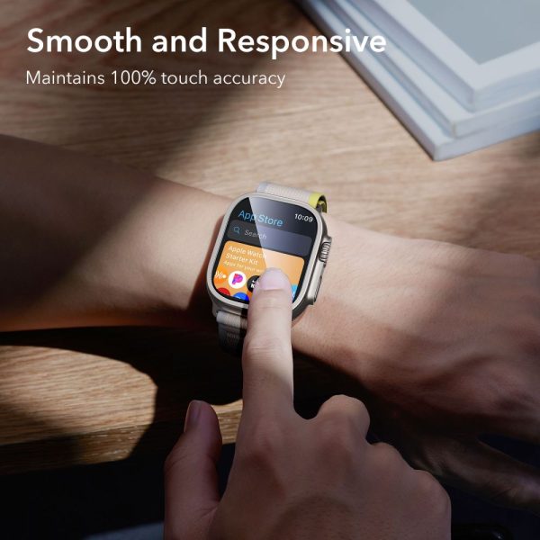ESR ARMORITE TEMPERED GLASS 2-PACK APPLE WATCH ULTRA 1/2/3 49MM TITANIUM - Image 8