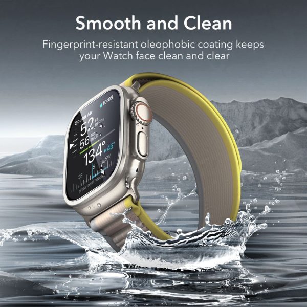 ESR ARMORITE TEMPERED GLASS 2-PACK APPLE WATCH ULTRA 1/2/3 49MM TITANIUM - Image 9