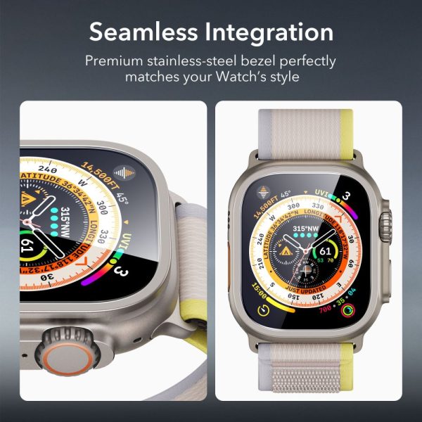ESR ARMORITE TEMPERED GLASS 2-PACK APPLE WATCH ULTRA 1/2/3 49MM TITANIUM - Image 10