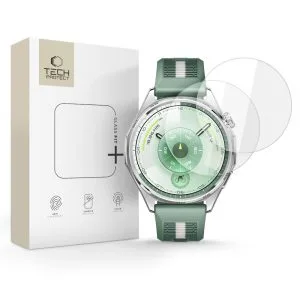 Τζάμι Προστασίας Huawei Watch GT 6 46mm Tech-Protect Glass Fit+ 2-Pack Clear