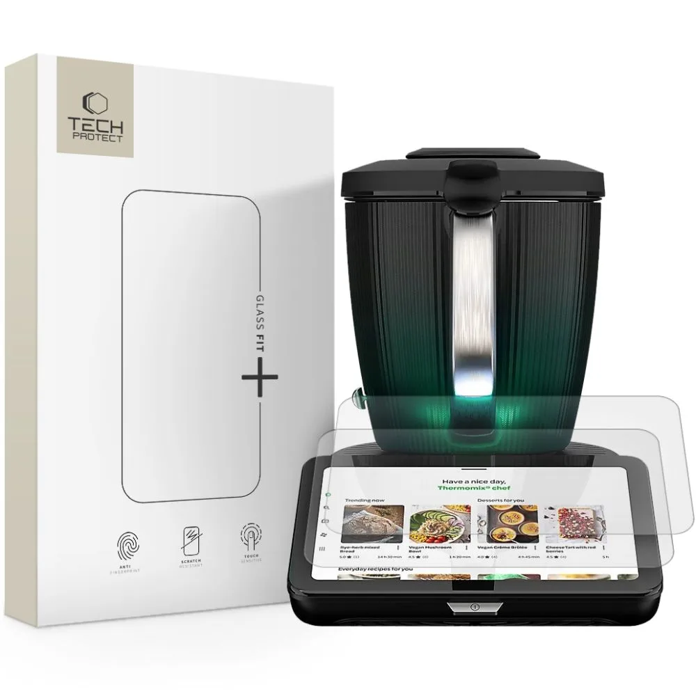 SZKŁO HARTOWANE TECH-PROTECT GLASS FIT+ 2-PACK THERMOMIX TM7 CLEAR