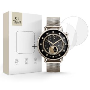 SZKŁO HARTOWANE TECH-PROTECT GLASS FIT+ 2-PACK XIAOMI WATCH S4 (41 MM) CLEAR