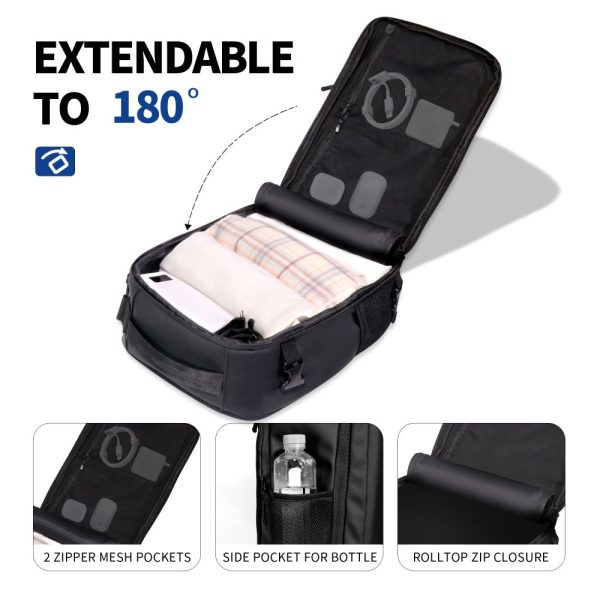 TECH-PROTECT DEFENDER S50 RYANAIR & WIZZAIR TRAVEL LAPTOP CABIN BACKPACK 20L 40x20x25 BLACK - Image 6
