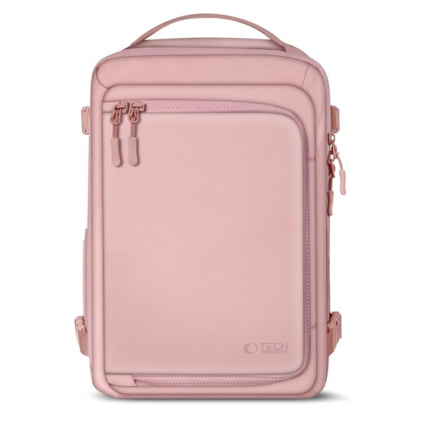 TECH-PROTECT DEFENDER S50 RYANAIR & WIZZAIR TRAVEL LAPTOP CABIN BACKPACK 20L 40x20x25 DUSTY PINK - Image 2