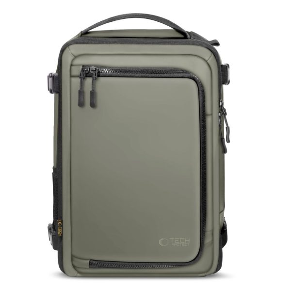TECH-PROTECT DEFENDER S50 RYANAIR & WIZZAIR TRAVEL LAPTOP CABIN BACKPACK 20L 40x20x25 OLIVE GREEN - Image 2