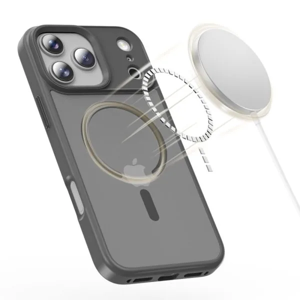 Θήκη iPhone 17 Pro Max Tech-Protect MagMat MagSafe Matte Crayon Grey - Image 4
