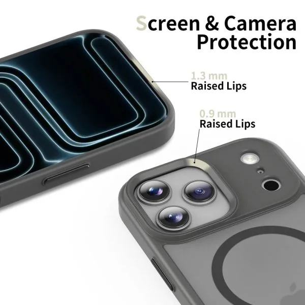 Θήκη iPhone 17 Pro Max Tech-Protect MagMat MagSafe Matte Crayon Grey - Image 5