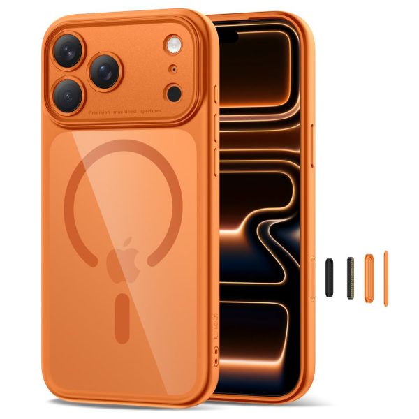 TECH-PROTECT MAGPEAK MAGSAFE CC IPHONE 17 PRO COSMIC ORANGE/CLEAR - Image 2