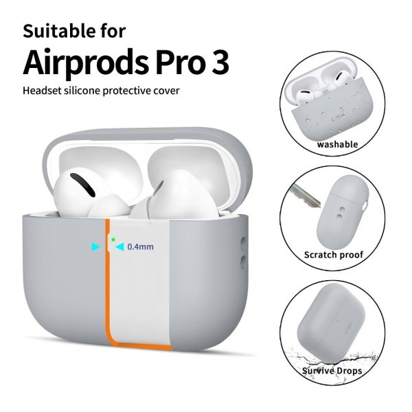 TECH-PROTECT SILICONE APPLE AIRPODS PRO 3 CRAYON GREY - Image 4