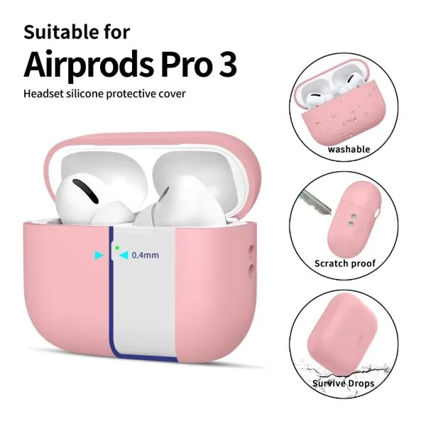 Θήκη Apple AirPods Pro 3 Tech-Protect Silicone Dusty Pink - Image 4