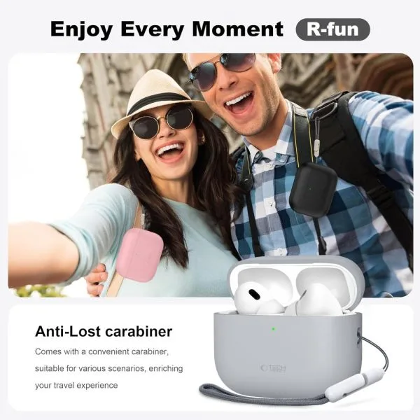 Θήκη Apple AirPods Pro 3 Tech-Protect Silicone Dusty Pink - Image 7