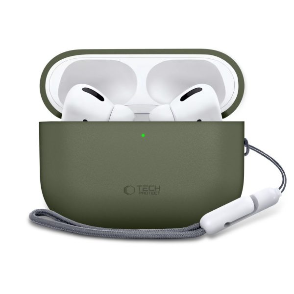 TECH-PROTECT SILICONE APPLE AIRPODS PRO 3 OLIVE GREEN - Image 2