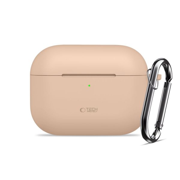 TECH-PROTECT SILICONE HOOK APPLE AIRPODS PRO 3 CAFFE LATTE - Image 2