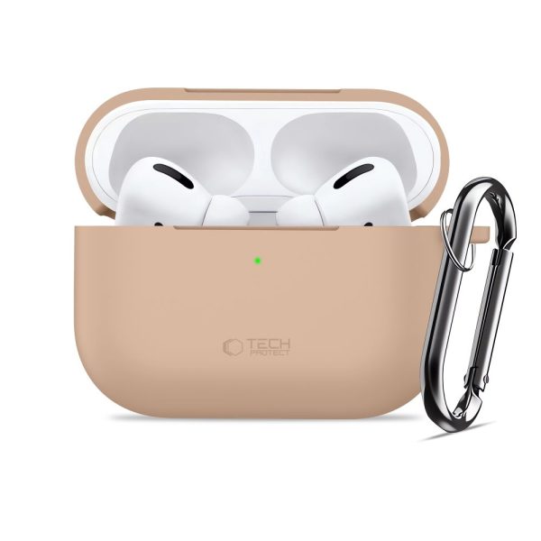 TECH-PROTECT SILICONE HOOK APPLE AIRPODS PRO 3 CAFFE LATTE - Image 3