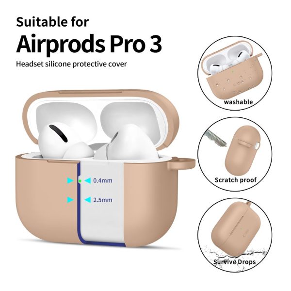 TECH-PROTECT SILICONE HOOK APPLE AIRPODS PRO 3 CAFFE LATTE - Image 4