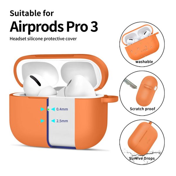 TECH-PROTECT SILICONE HOOK APPLE AIRPODS PRO 3 COSMIC ORANGE - Image 4