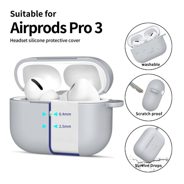 TECH-PROTECT SILICONE HOOK APPLE AIRPODS PRO 3 CRAYON GREY - Image 4