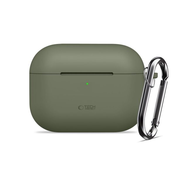 TECH-PROTECT SILICONE HOOK APPLE AIRPODS PRO 3 OLIVE GREEN - Image 2