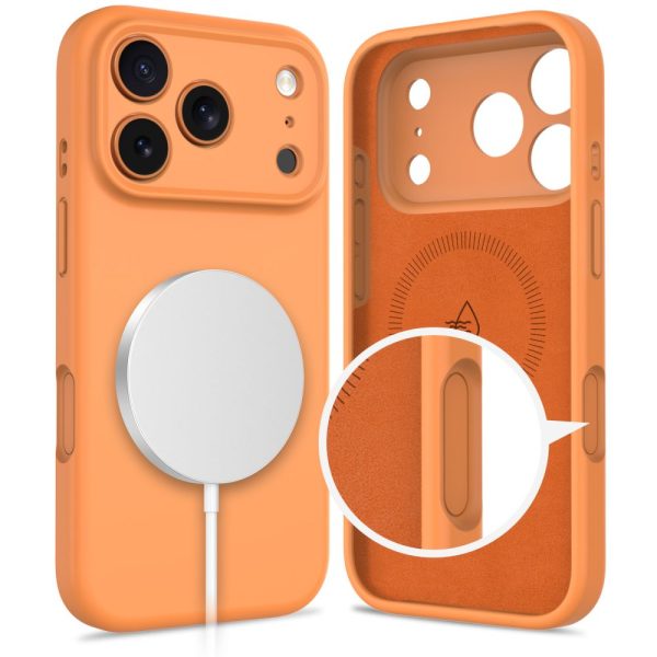 TECH-PROTECT SILICONE MAGSAFE IPHONE 17 PRO MAX COSMIC ORANGE - Image 2