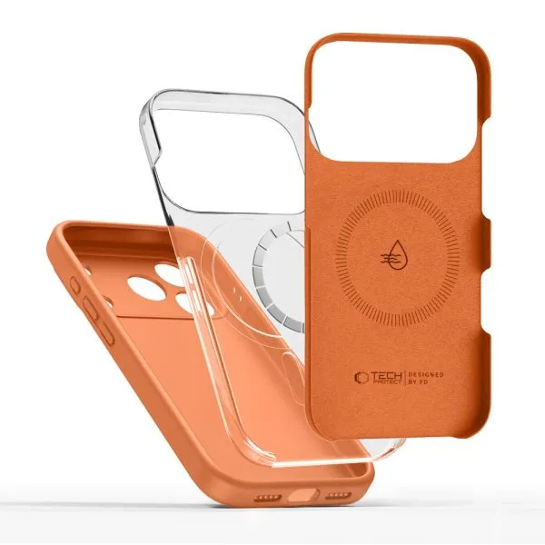 Θήκη iPhone 17 Pro Max Tech-Protect Silicone MagSafe Cosmic Orange - Image 5