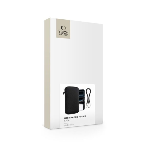 TECH-PROTECT SM70 UNIVERSAL PHONE POUCH 6.0-7.2 INCH BLACK - Image 6