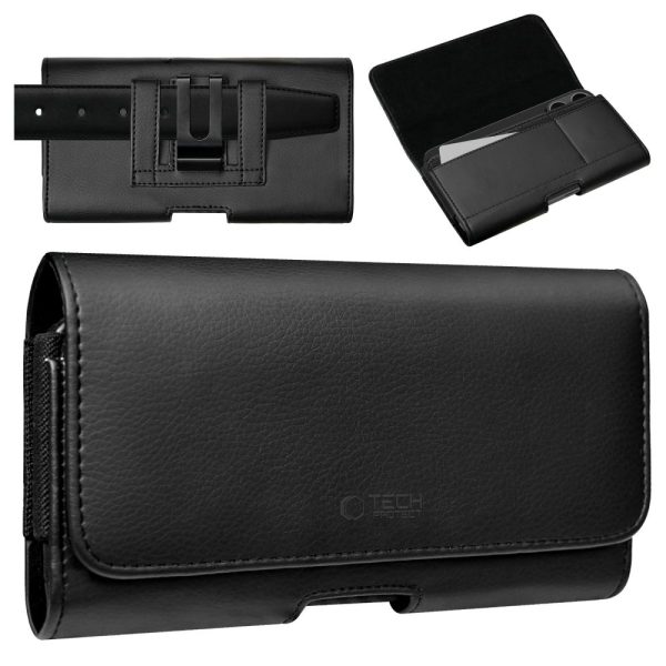 TECH-PROTECT SM80 UNIVERSAL PHONE HOLSTER POUCH 5.8-6.8 INCH BLACK - Image 2