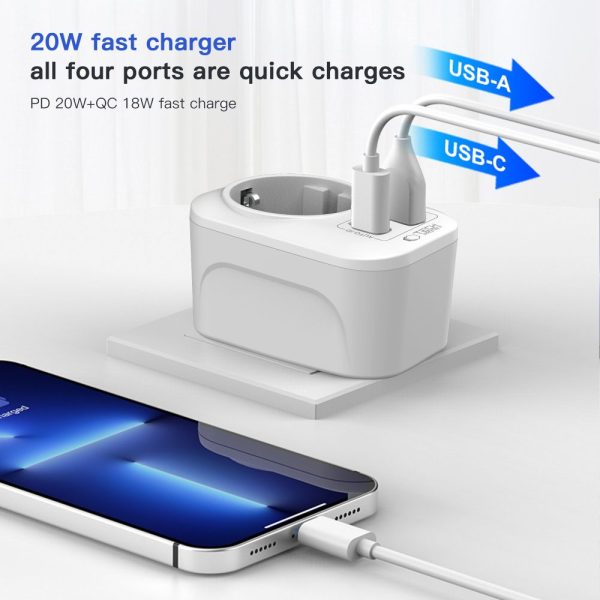 TECH-PROTECT TA100 TRAVEL ADAPTER UK TO EU WHITE - Image 5