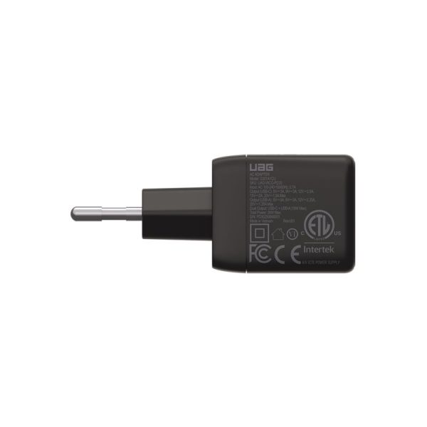 UAG SRGE 30W 2Port (USB-C USB-A) Wall Charger EU Black (9B443511V4040) - Image 7