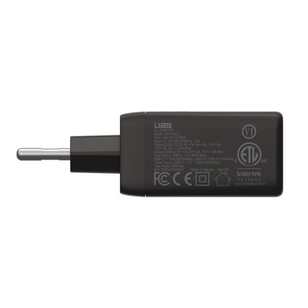 UAG SRGE 65W 3Port ((2)USB-C (1)USB-A)Wall Charger EU Black (9B443711V4040) - Image 4