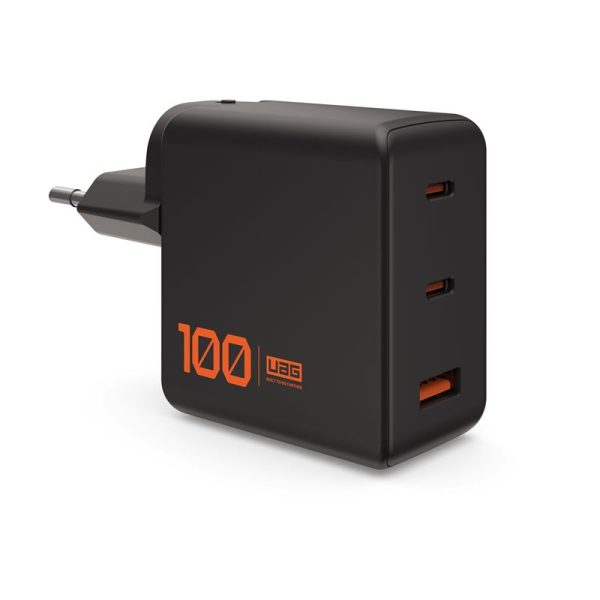 UAG SRGE 100W 3Port ((2)USB-C (1)USB-A) Wall Charger WW Black (9B443811V4040) - Image 3