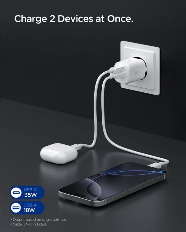 Spigen Essential 35W Wall Charger EE352EU White (ACH09462) - Image 8