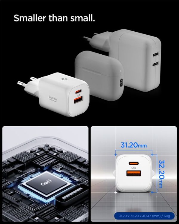 Spigen Essential 35W Wall Charger EE352EU White (ACH09462) - Image 9