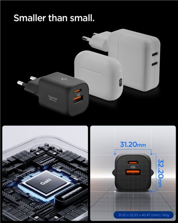Spigen Essential 35W Wall Charger EE352EU Black (ACH09463) - Image 3