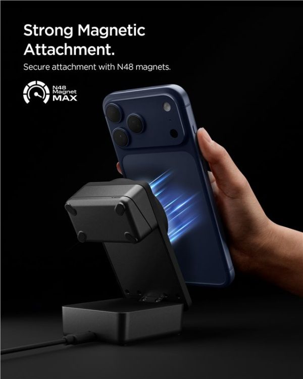 Spigen Essential MagSafe 3-in-1 Wireless Charger EF323MQ Black (ACH10398) - Image 5