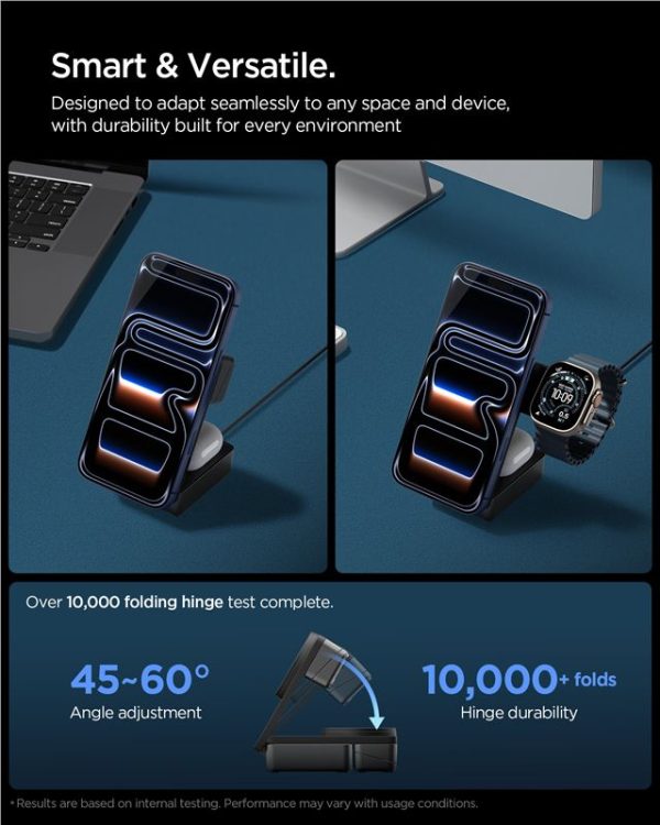 Spigen Essential MagSafe 3-in-1 Wireless Charger EF323MQ Black (ACH10398) - Image 13