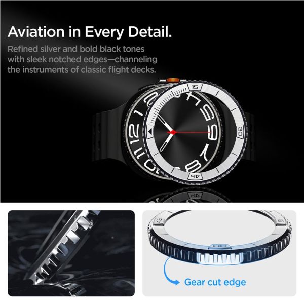 Spigen Bezel Tune (Pilot) Silver-Samsung Galaxy Watch 8 Classic 46mm (ACS10015) - Image 15