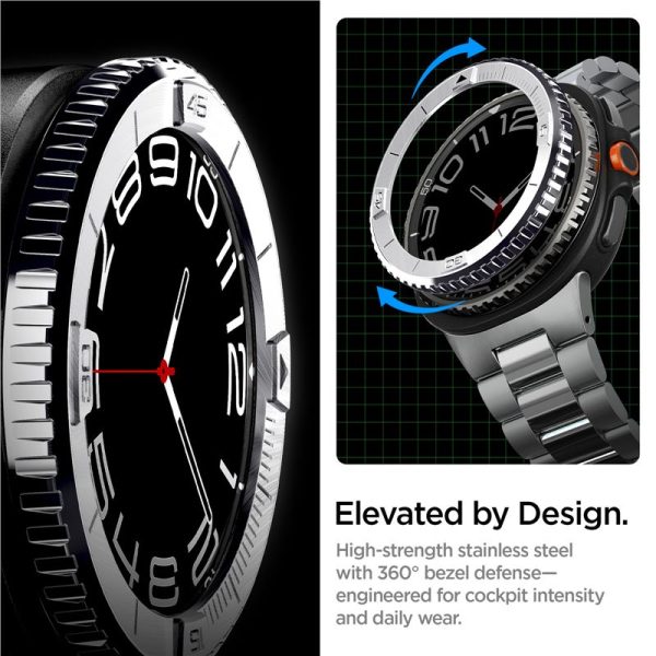 Spigen Bezel Tune (Pilot) Silver-Samsung Galaxy Watch 8 Classic 46mm (ACS10015) - Image 4