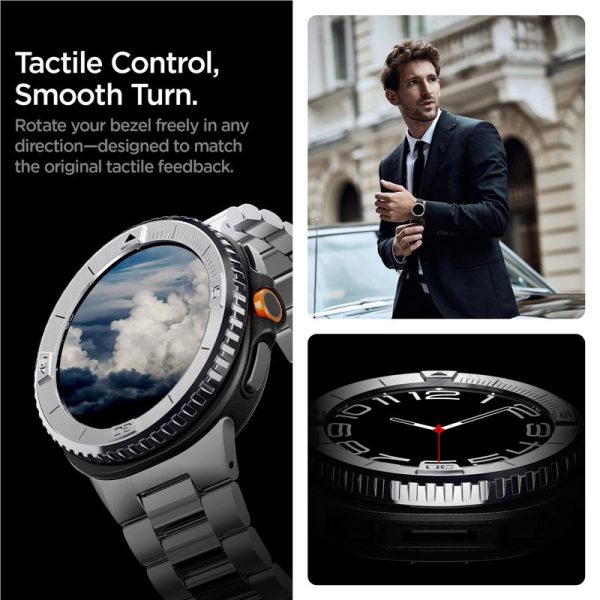 Spigen Bezel Tune (Pilot) Silver-Samsung Galaxy Watch 8 Classic 46mm (ACS10015) - Image 5