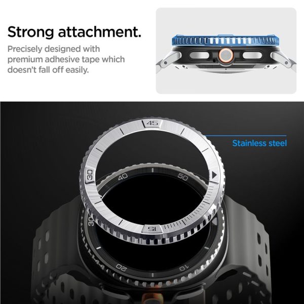 Spigen Bezel Tune (Pilot) Silver-Samsung Galaxy Watch 8 Classic 46mm (ACS10015) - Image 6