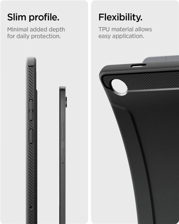 Spigen Rugged Armor Matte Black-Samsung Galaxy Tab A11+ Plus (ACS10463) - Image 5