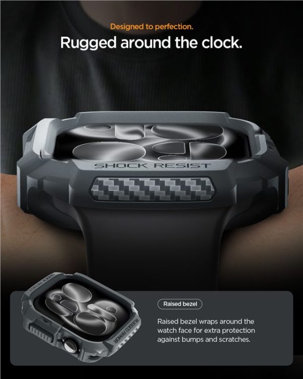 Spigen Rugged Armor 2 Dark Gray-Apple Watch 11 46mm (ACS10500) - Image 11